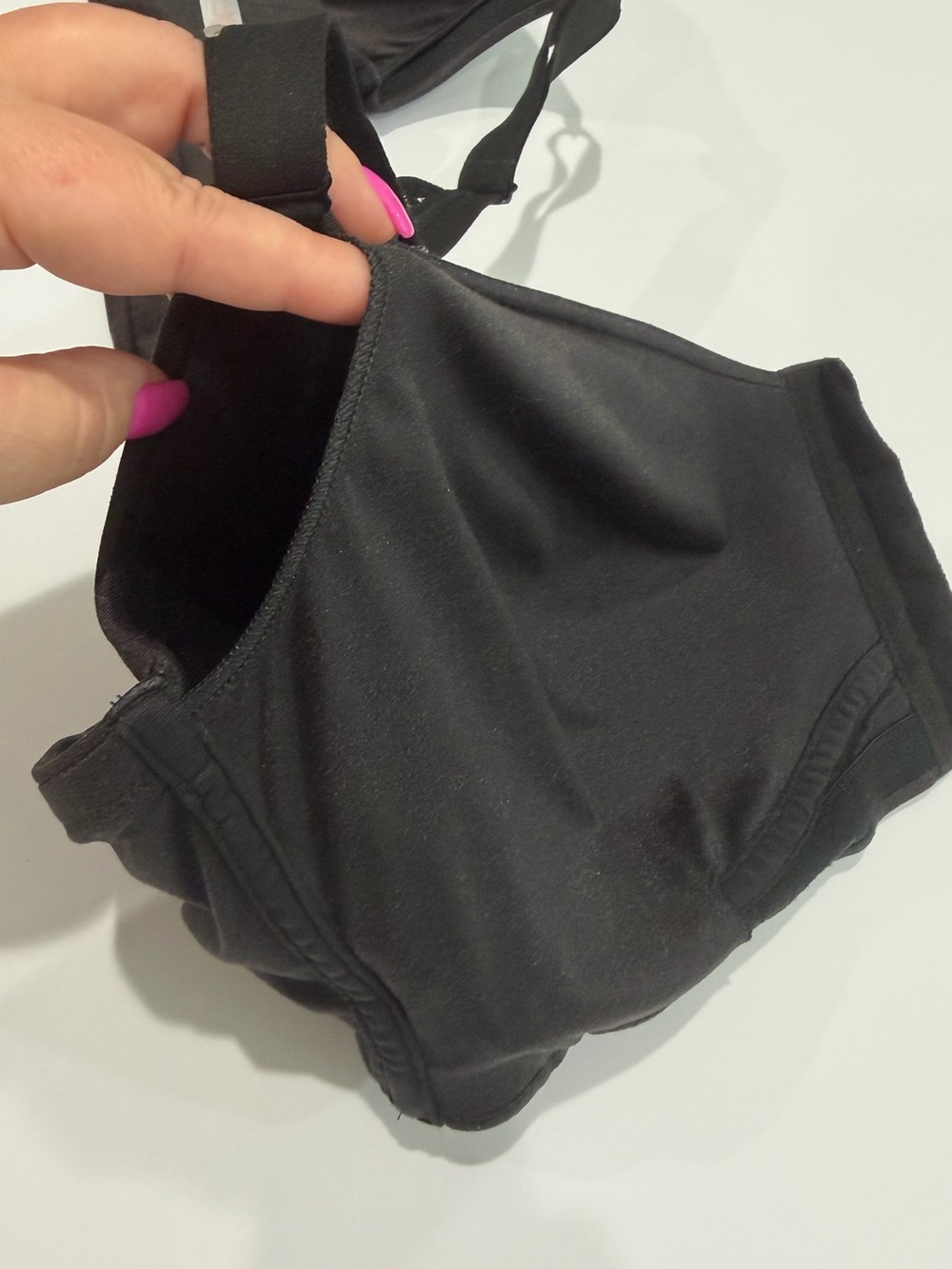 Cacique Lane Bryant Black Satin Lace Front Closure Racerback Women's Plus Bra - Picture 7 of 9